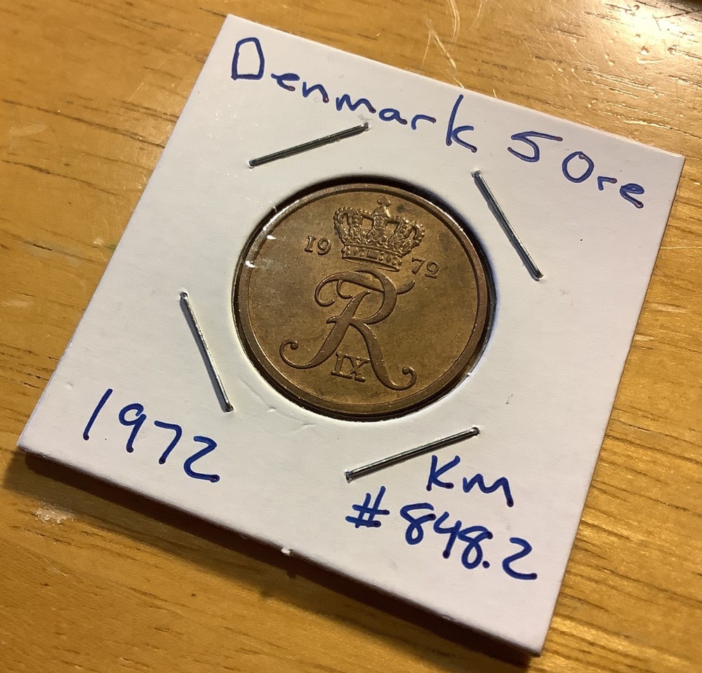 1972 Denmark 5 Ore KM# 848.2