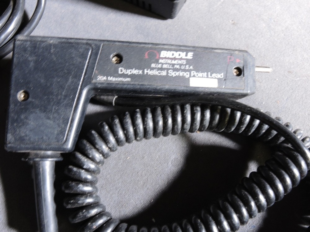Biddle BITE Battery Charger Fluke Current Probe Duplex Helical Spring Point Lead