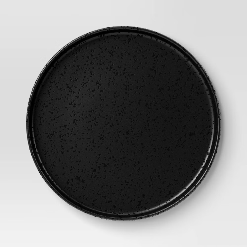 12pc Stoneware Stella Dinnerware Set Black - Threshold