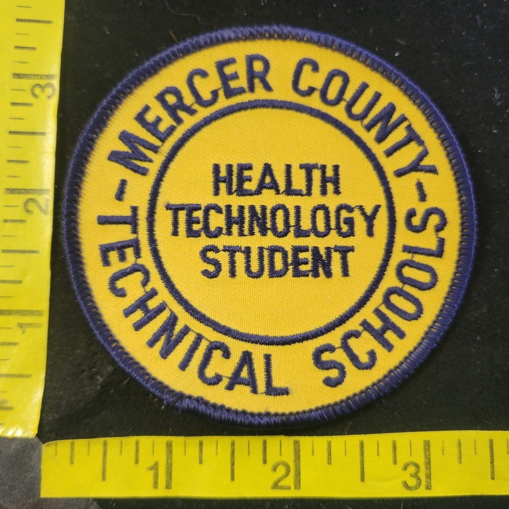 Mercer County Technical School Health Tech Student Embroidered Jacket Patch Logo