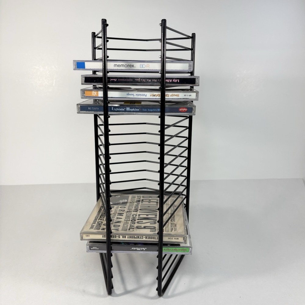 Black Wire CD Rack Holds Up To 20 Cd