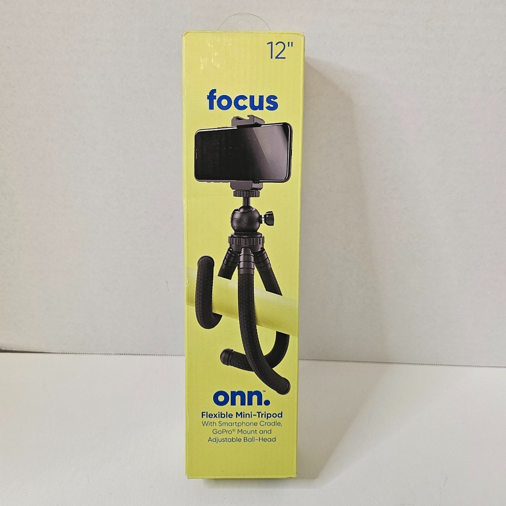 Onn. Adjustable Mini Tripod With Adjustable Ball-Head 12 Inch