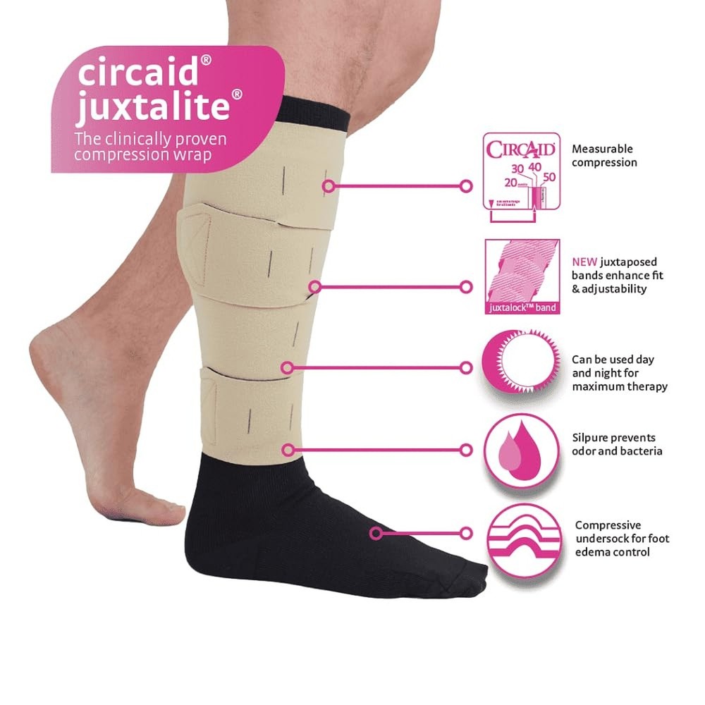 CircAid Juxtalite HD Lower Leg System – Easy to Use Adjustable Compression