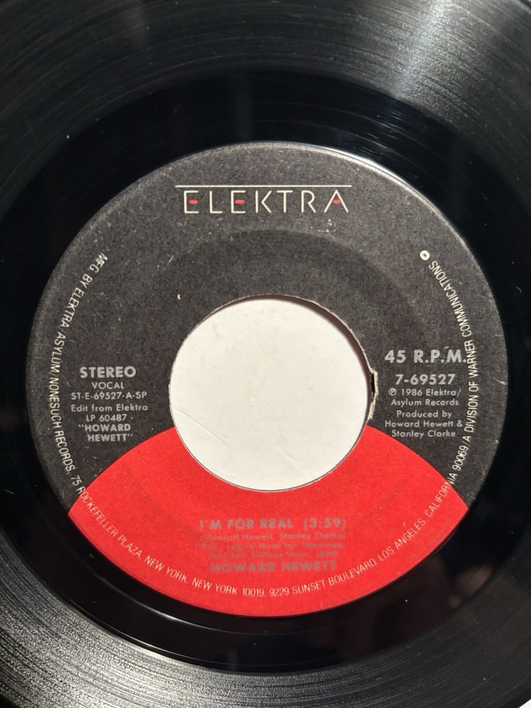 Howard Hewett “I’m For Real” Elektra 7” 45 VG+