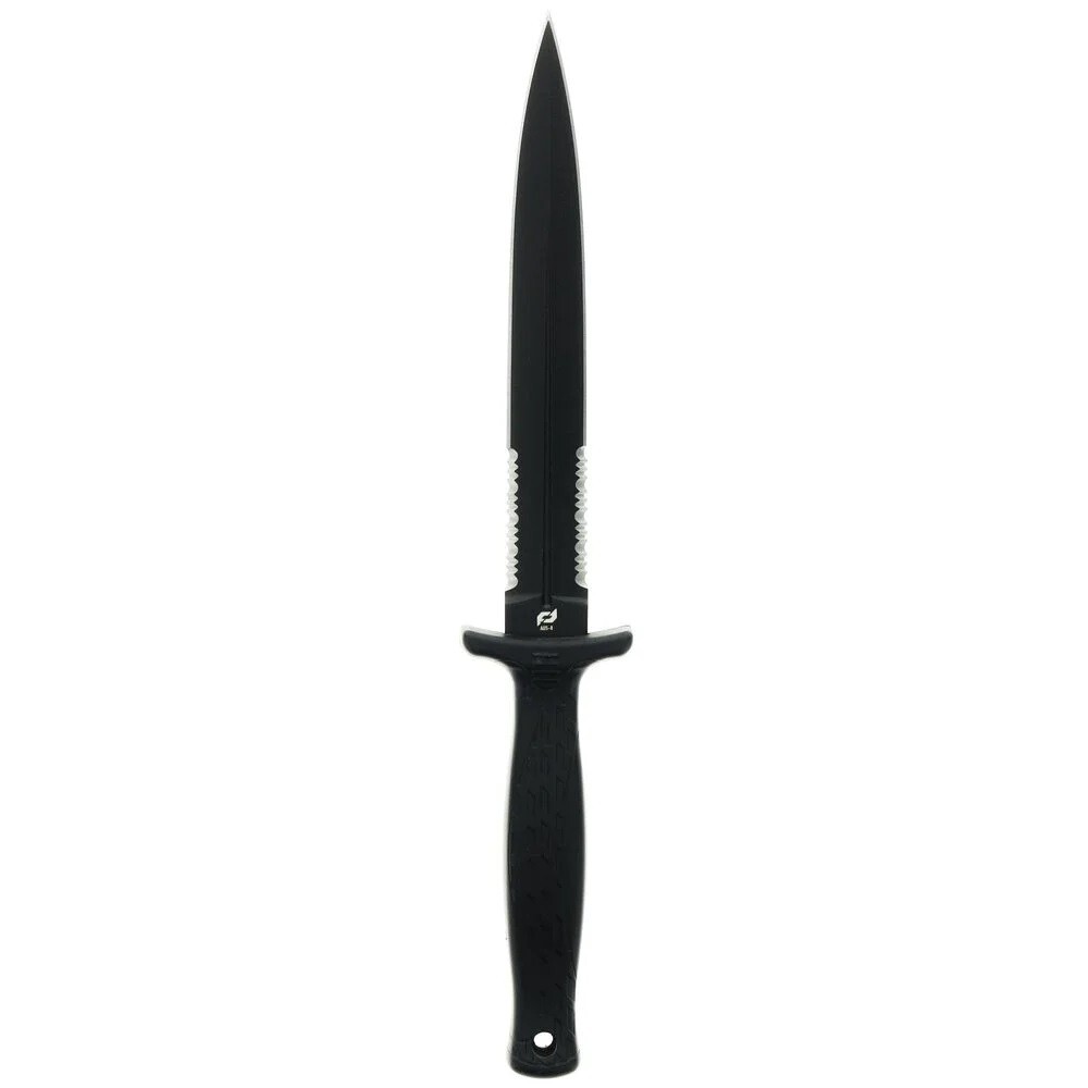 Schrade Needle Magnum 6" Partially Serrated Double Edge, Non-Slip Handle 1182515