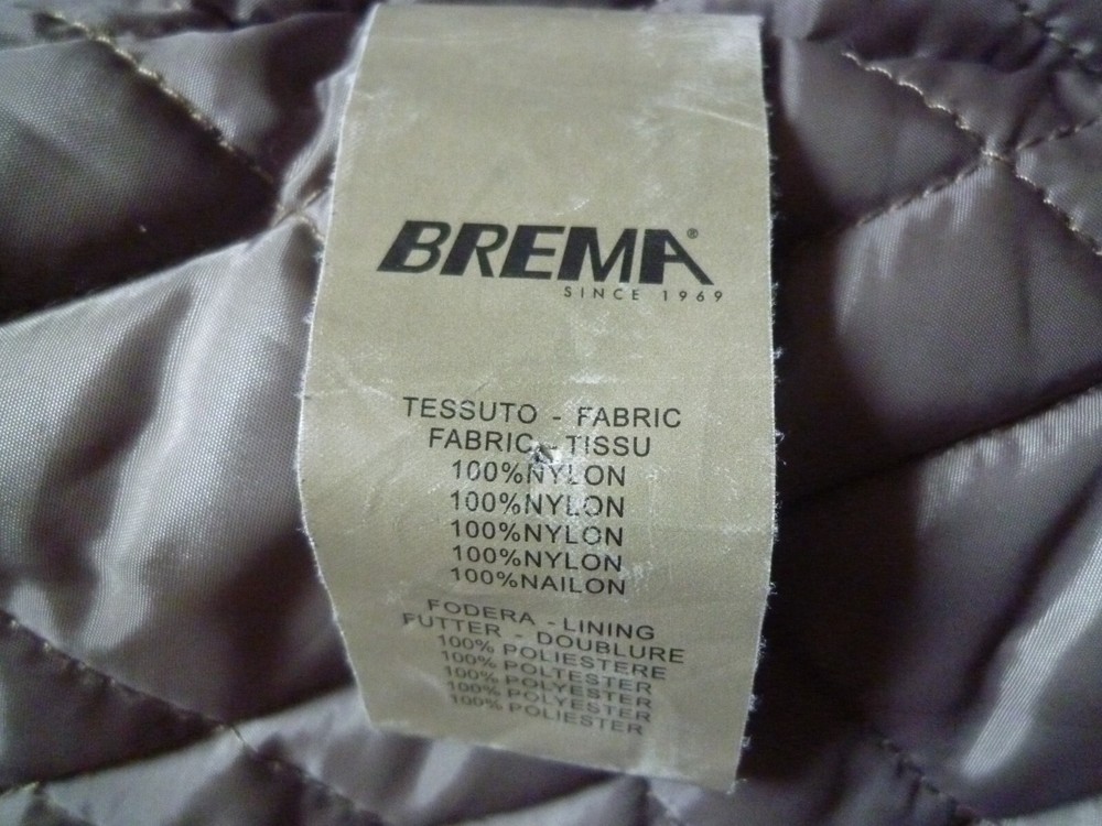 Brema Biker Style Padded Nylon Jacket Size 46
