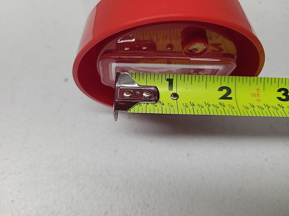 Mini Plastic Photo Snow Globe Red Base NEW