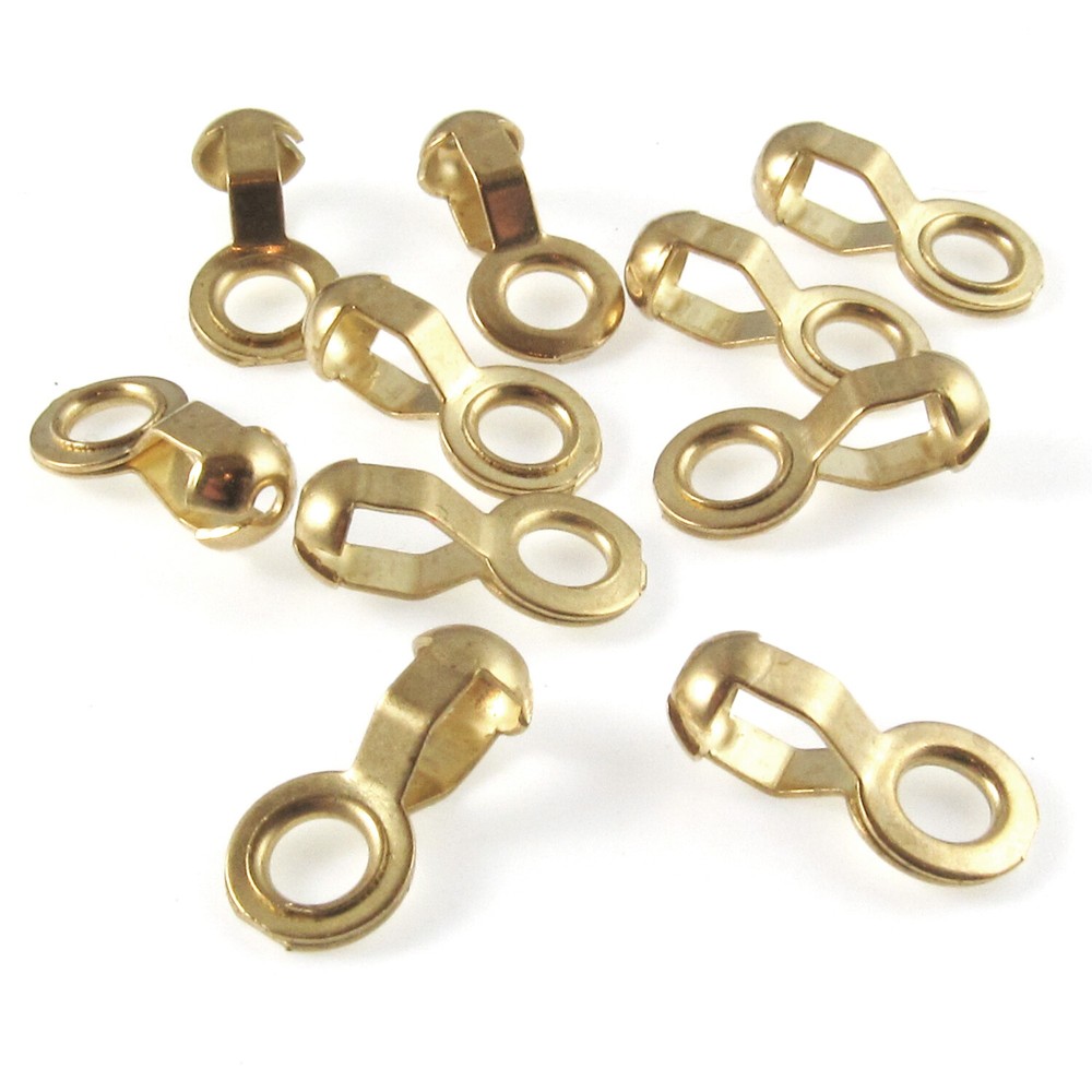 Brass Ball Chain #6 Lamp/Fan Pull Loop Connectors, "A" Coupling 50/Pkg