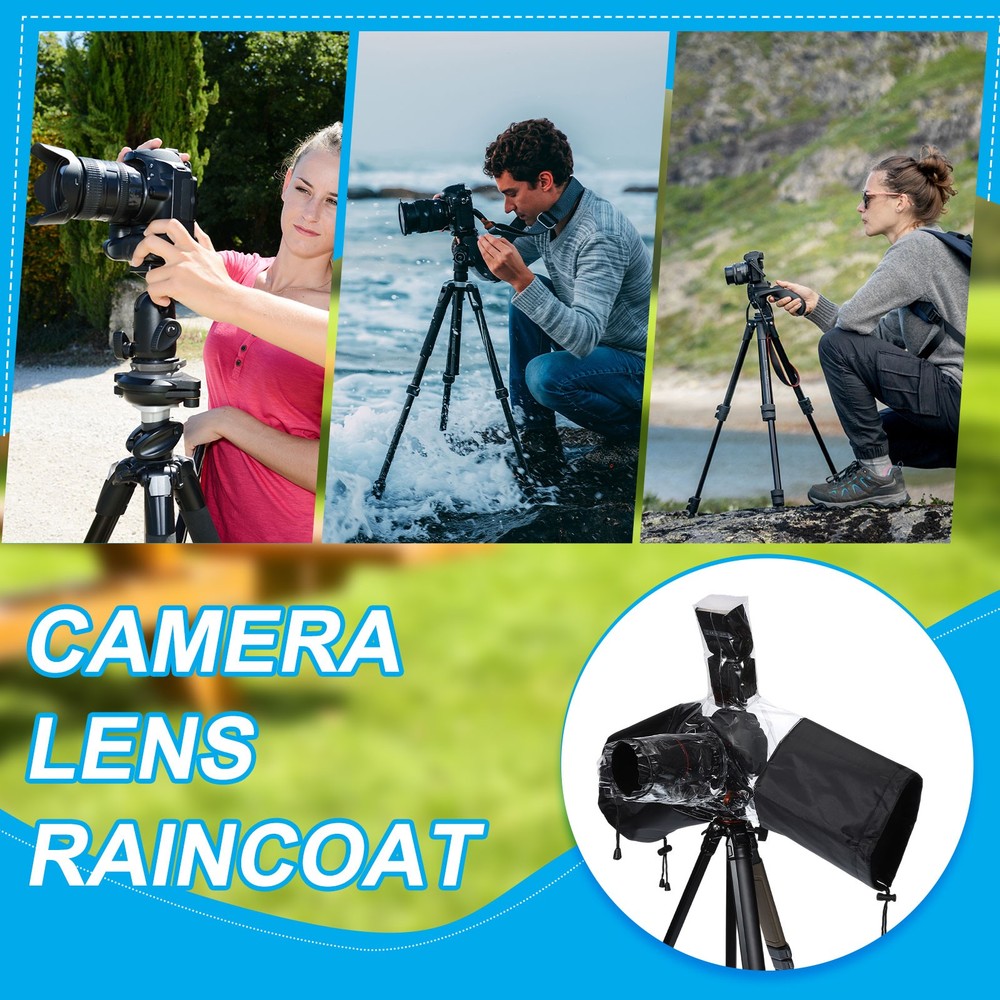 Camera Rain Cover, 2Pcs Waterproof Camera Sleeve Protector, Clear