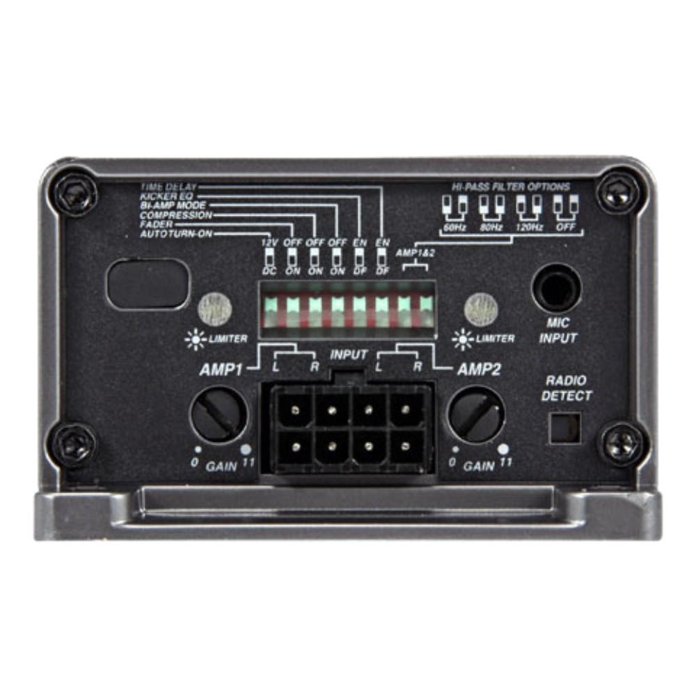 Kicker 47KEY2004 Smart 4-Channel Amplifier W/ Auto-EQ/Processor, AI-Driven DSP