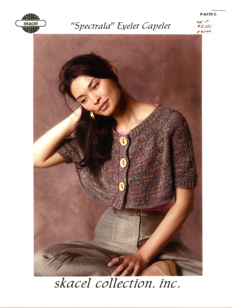 Skacel KNITTING PATTERN P-A170 C Spectrala Eyelet Capelet