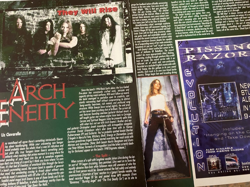 Arch Enemy, Three Page Vintage Clipping
