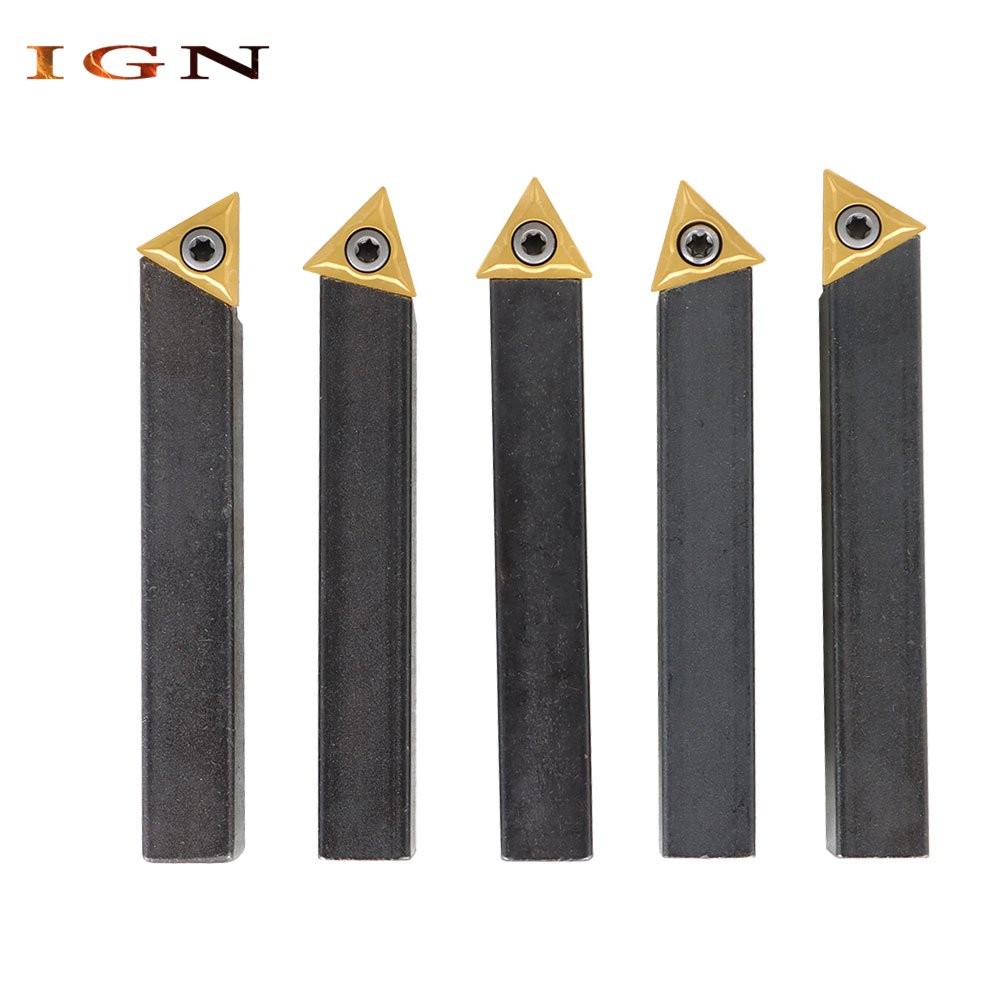 1/2" Carbide Indexable Turning Tool Lathe Tool Bit With Carbide Inserts 5 Pcs