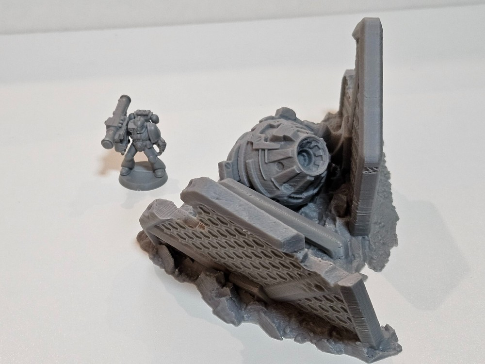 Crashed spaceship crashed fighter craft rocky terrain crashed spaceship 008