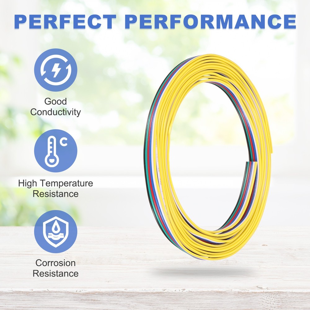9.84ft 28 Gauge 6 Conductor Electrical Wire Tinned Copper Cable