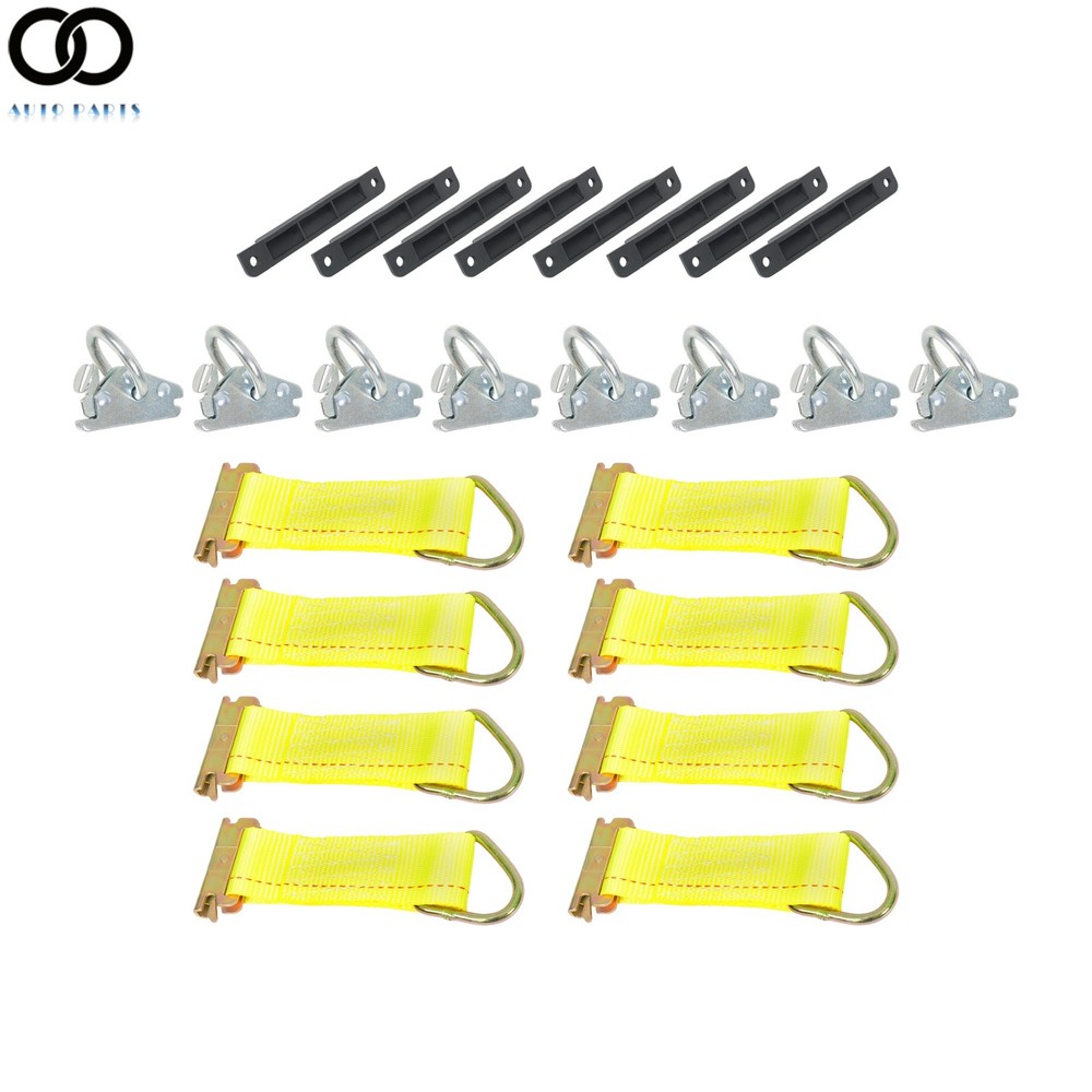 For Trucks Durable 30 Pack 8' E Track Tie Down Rail Kit Horizontal Galvanized