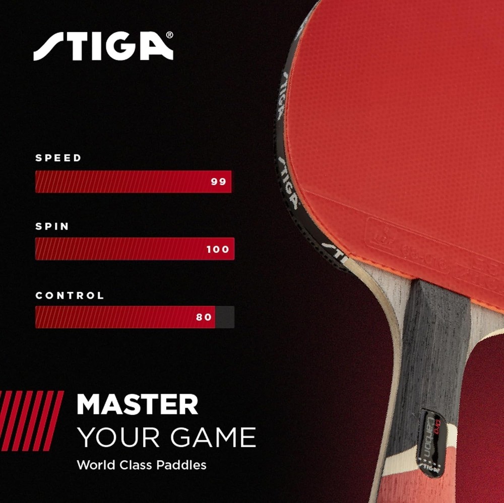 Pro Carbon Raptor Performance-Level Table Tennis Rackets W/ Carbon Technology
