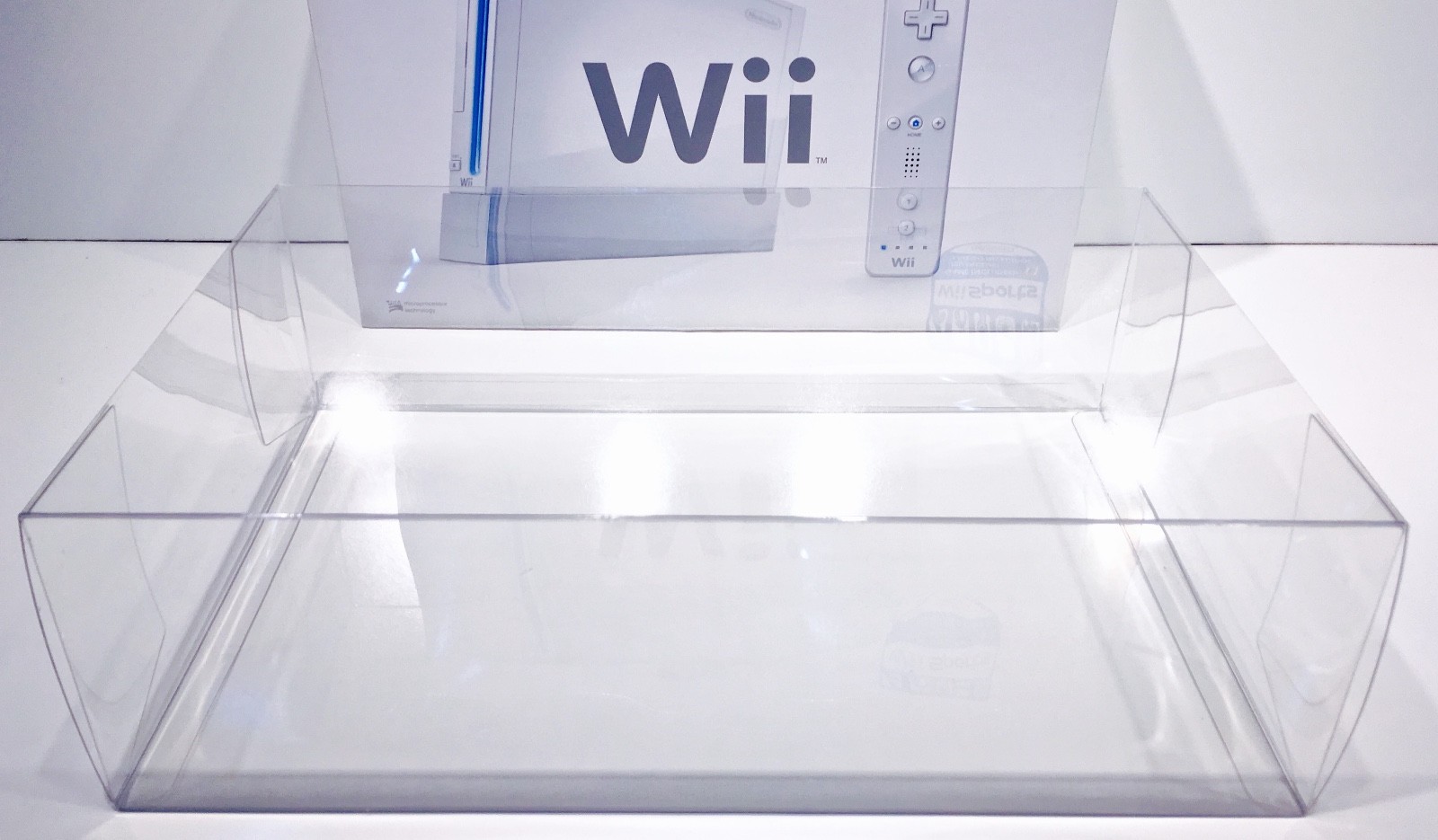 1 Clear Console Box Protector NINTENDO Wii Console Box  Original Size!   Read!
