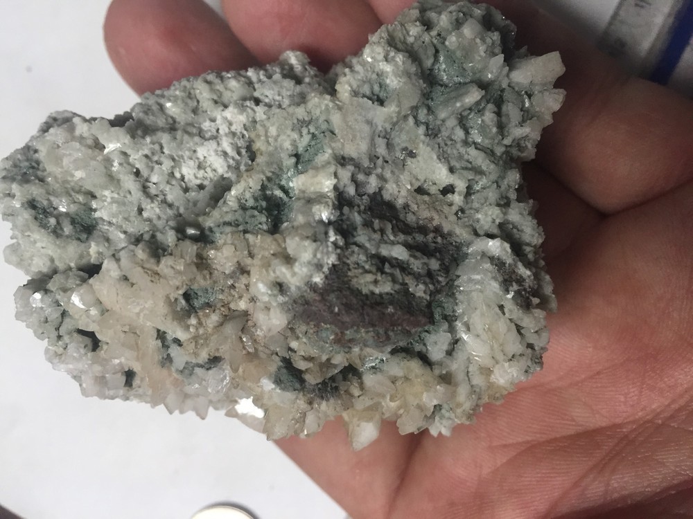 Fluorescent Calcite Crystal Clusters On Matrix From NC