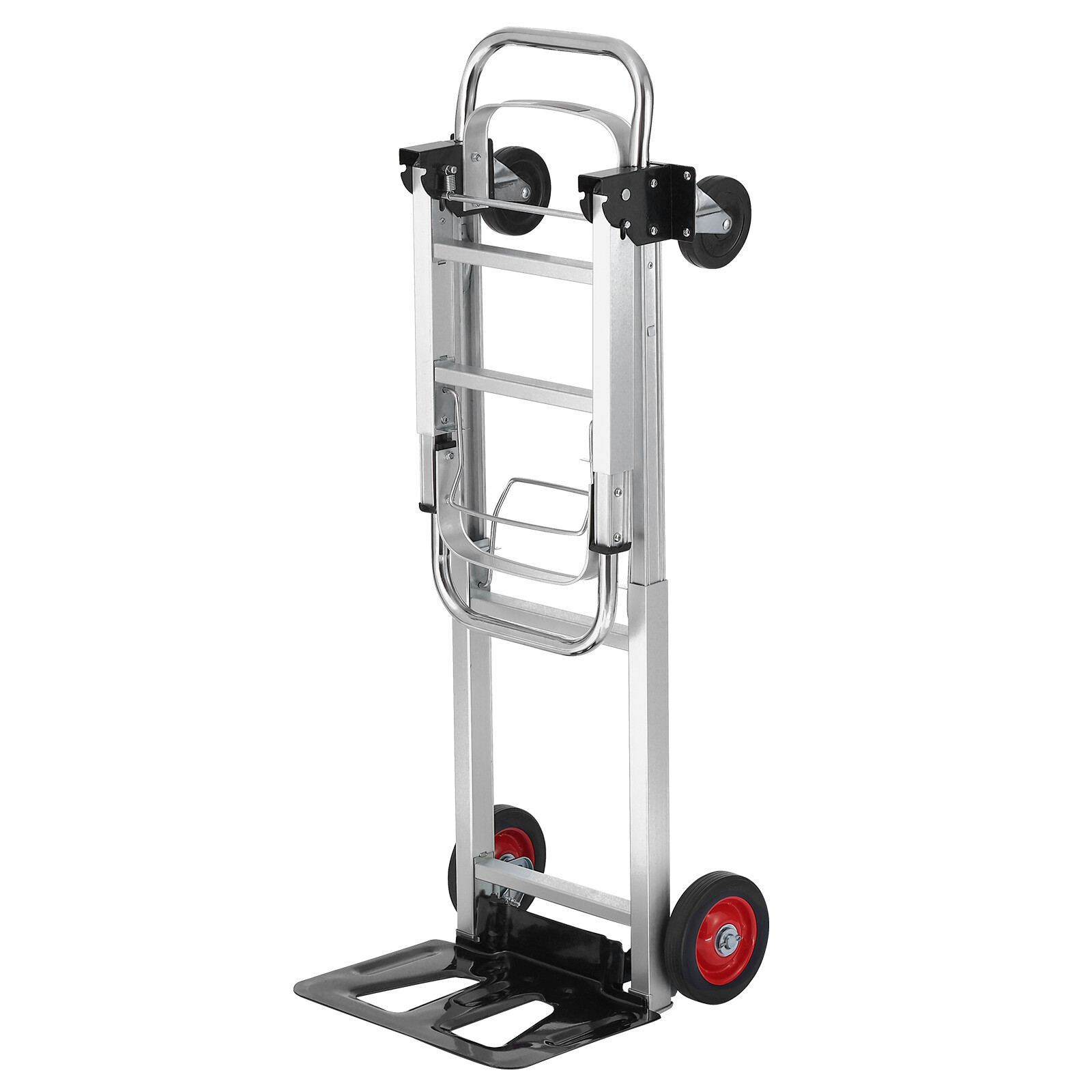 VEVOR Aluminum Hand Truck 2 in 1 Folding Dolly Cart 400 lbs Capacity Heavy Duty