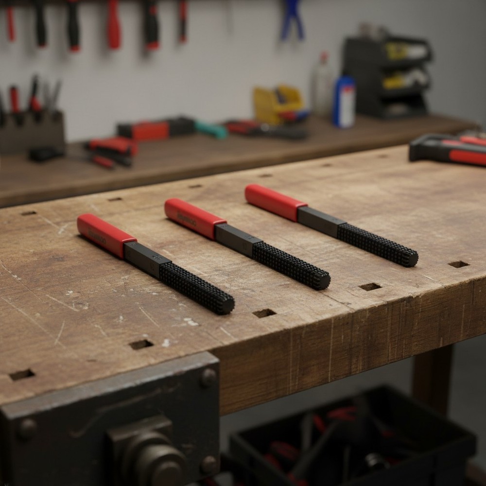 Durable 3-Piece Thread Chaser File Set for Effective Metric and SAE Repairs