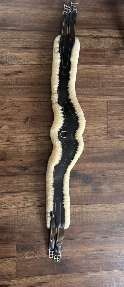 54' Leather Girth with Removable Sheepskin