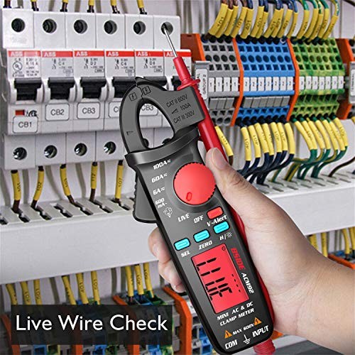 BSIDE DC Current Clamp Meter 6000 Counts Digital Multimeter Amp ACM92
