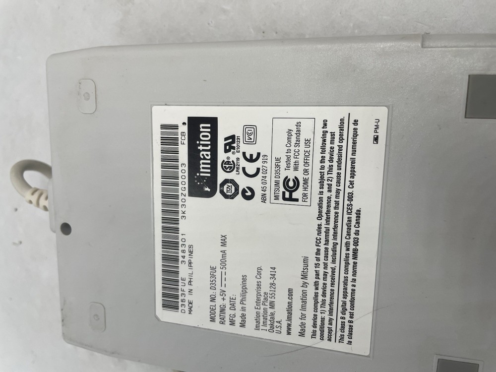 Imation Teac External USB 3.5" Floppy Disk Drive Unit