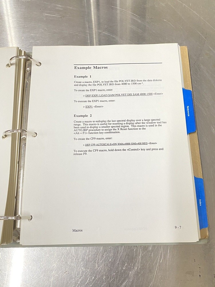 Nic Nicolet 5pc, PC/IR Spectrophotometer - Users Guide / Manual / Instructions