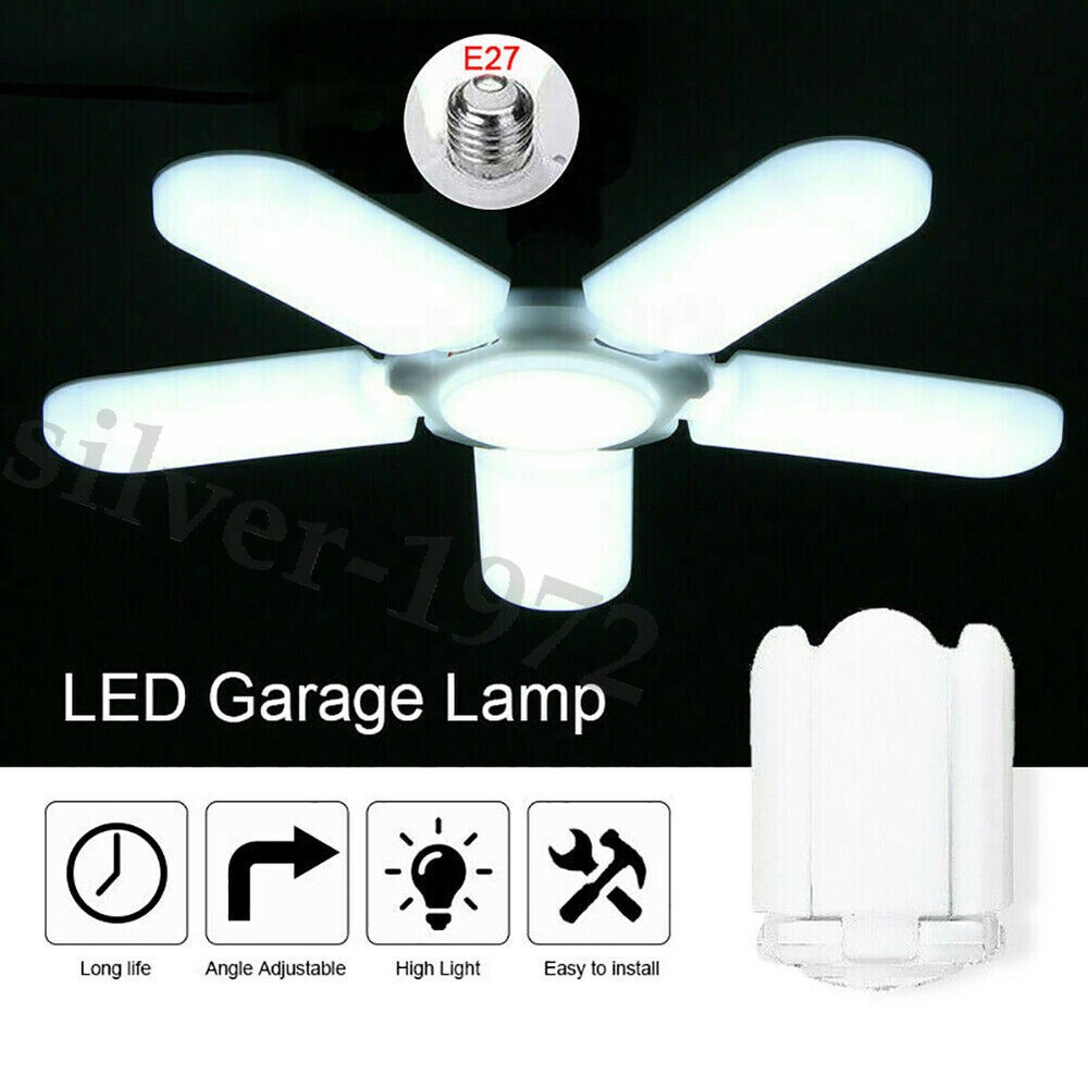 6000000LM LED Garage Light Super Bright Work Ceiling Lights Deformable Bulb WD