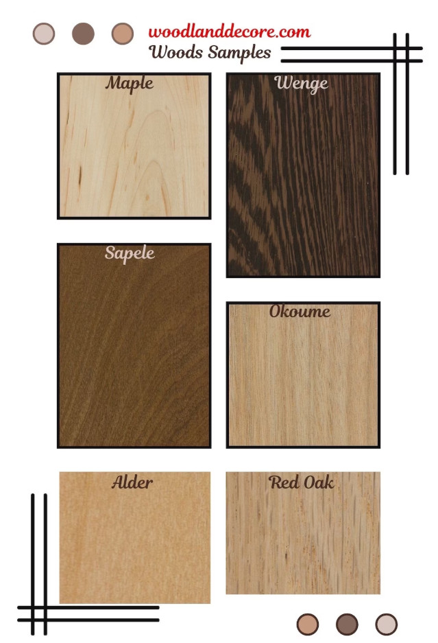 Solid Wood Display Base, Waxed Finish Plaque, Hanging Hole and 4 Edges Designs