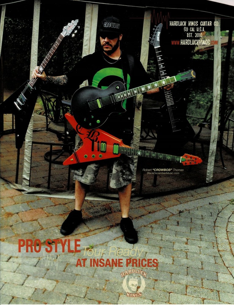 ROBERT CROWBOB THOMAS - HARDLUCK GUITARS - 2015 Print Ad