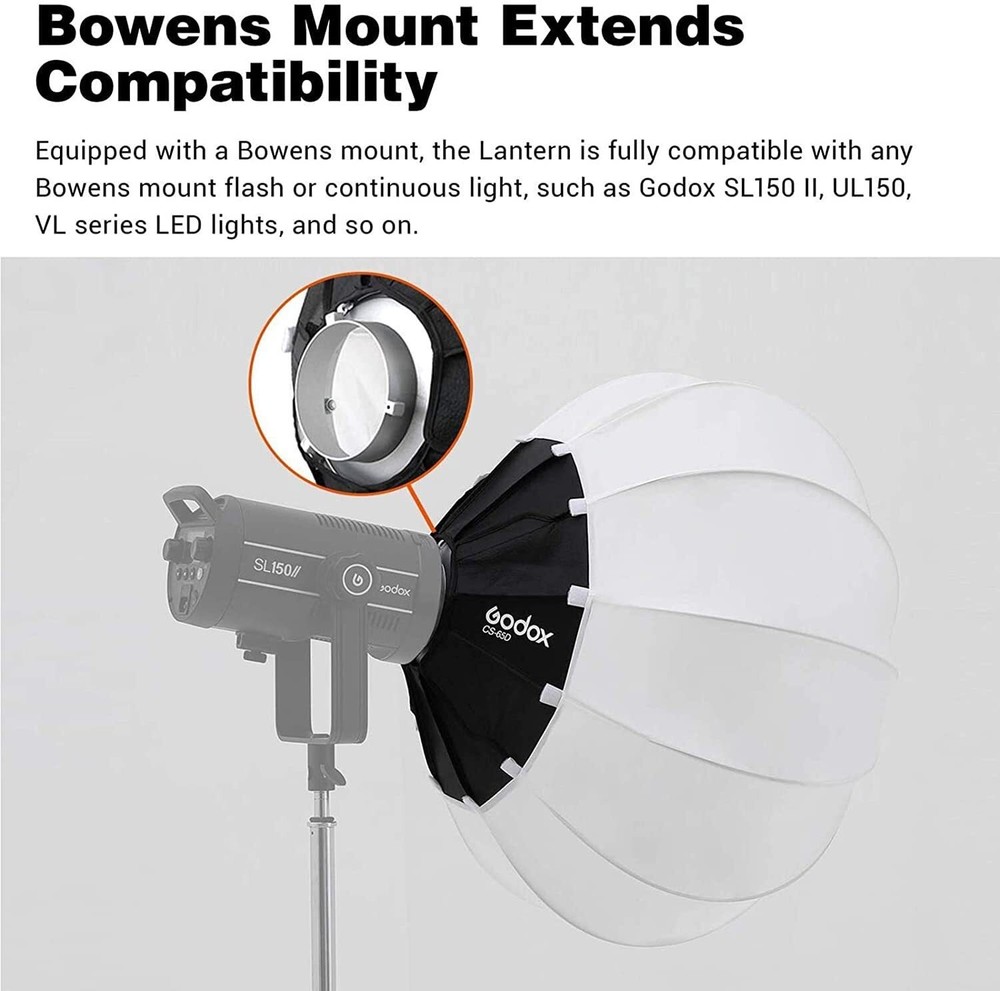 US Godox CS-85D Lantern Softbox Soft Lighting Modifier for Godox Amaran Smallrig