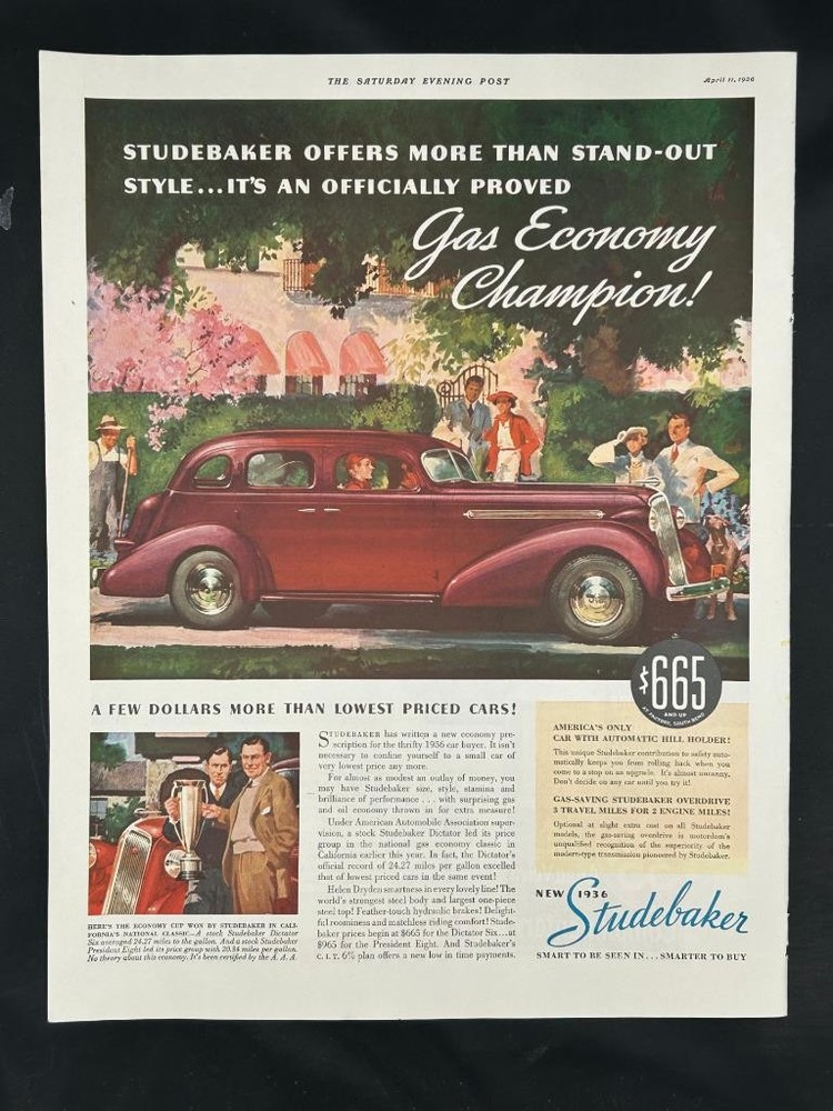 Magazine Ad* - 1936 - Studebaker
