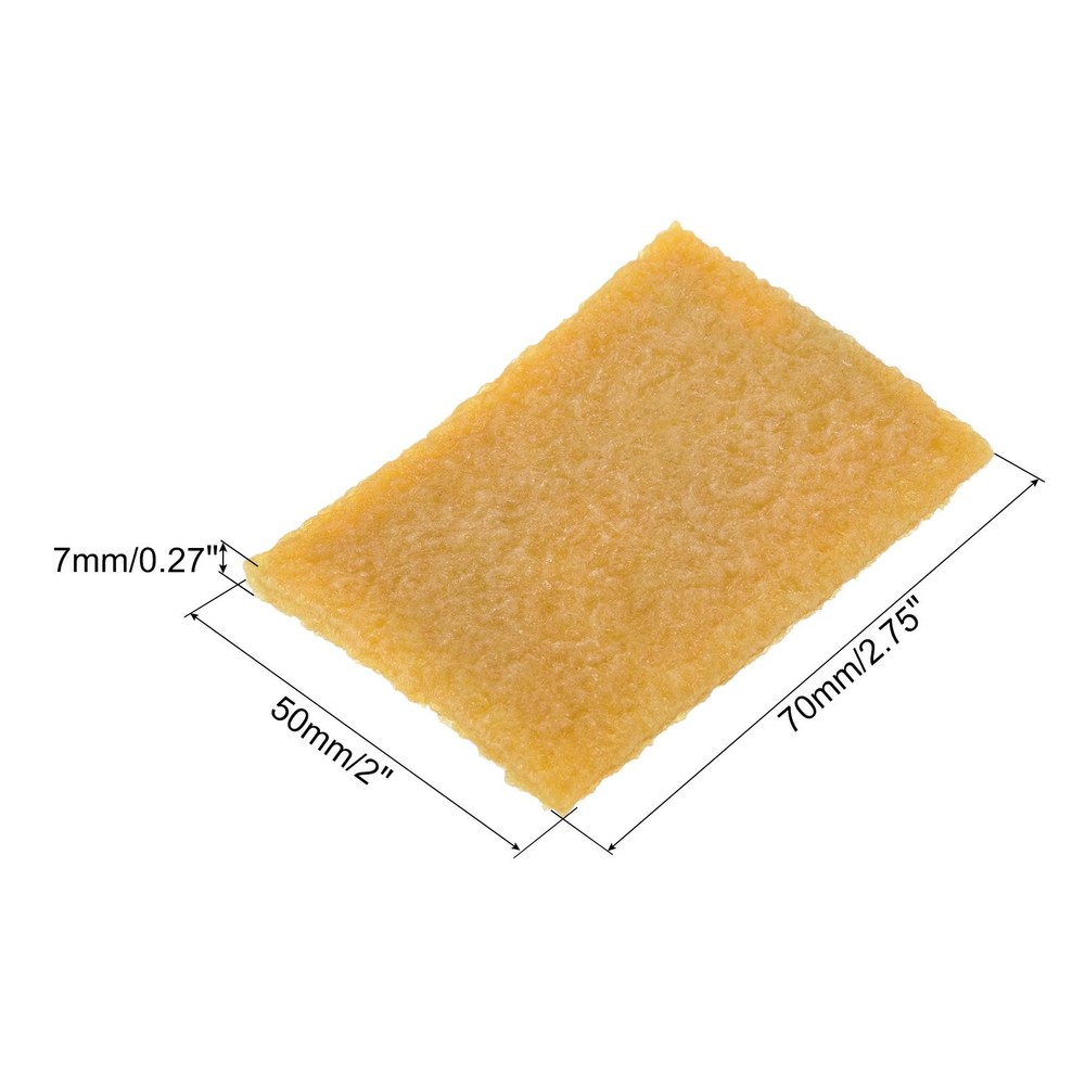 6pcs 70x50x7mm rectangle adhesive remove cleaning tool, yellow
