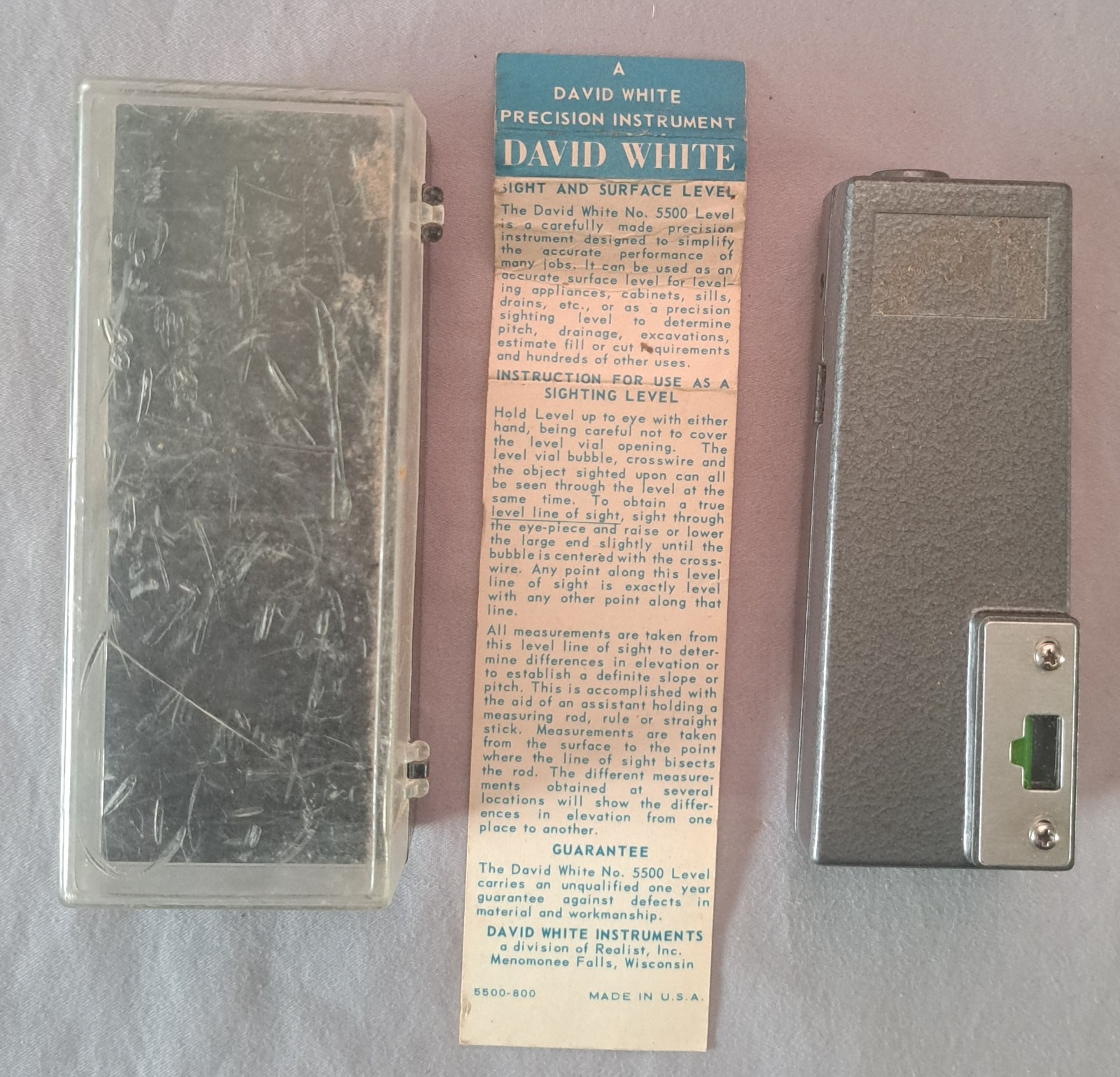 Vintage Surveyor Hand Levels Lot Frederick Post & David White USA Very Good