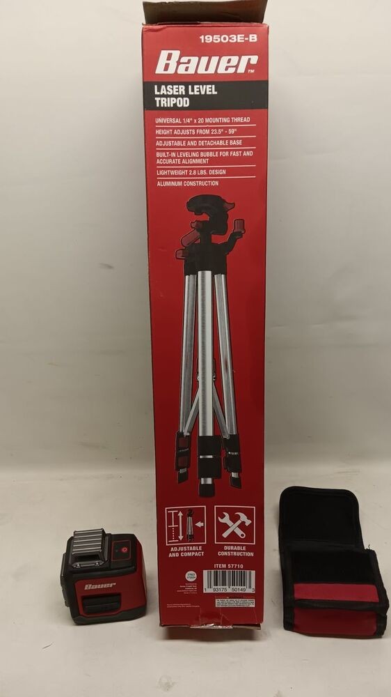 BAUER 57933 LASER LEVEL AND TRIPOD