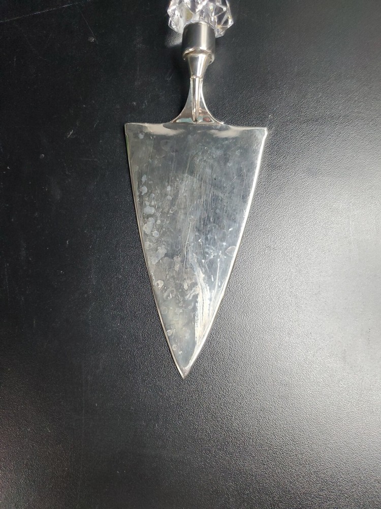 Mikasa Starshine Silver & Crystal Pie Server Cake Server Christmas Tree Shape