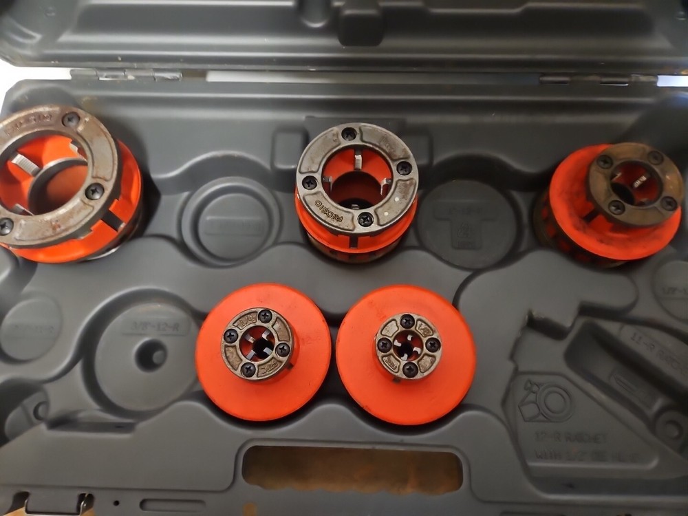 Rigid Pipe Threading Set 2" 1 1/4" 3/4" 1/4" and 1/8" Partial Set