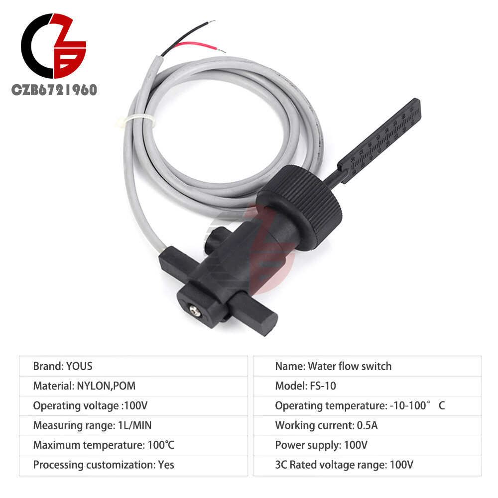 Water Level Control Float Level Switch Water Flow Detector Level Sensor 1L/MIN