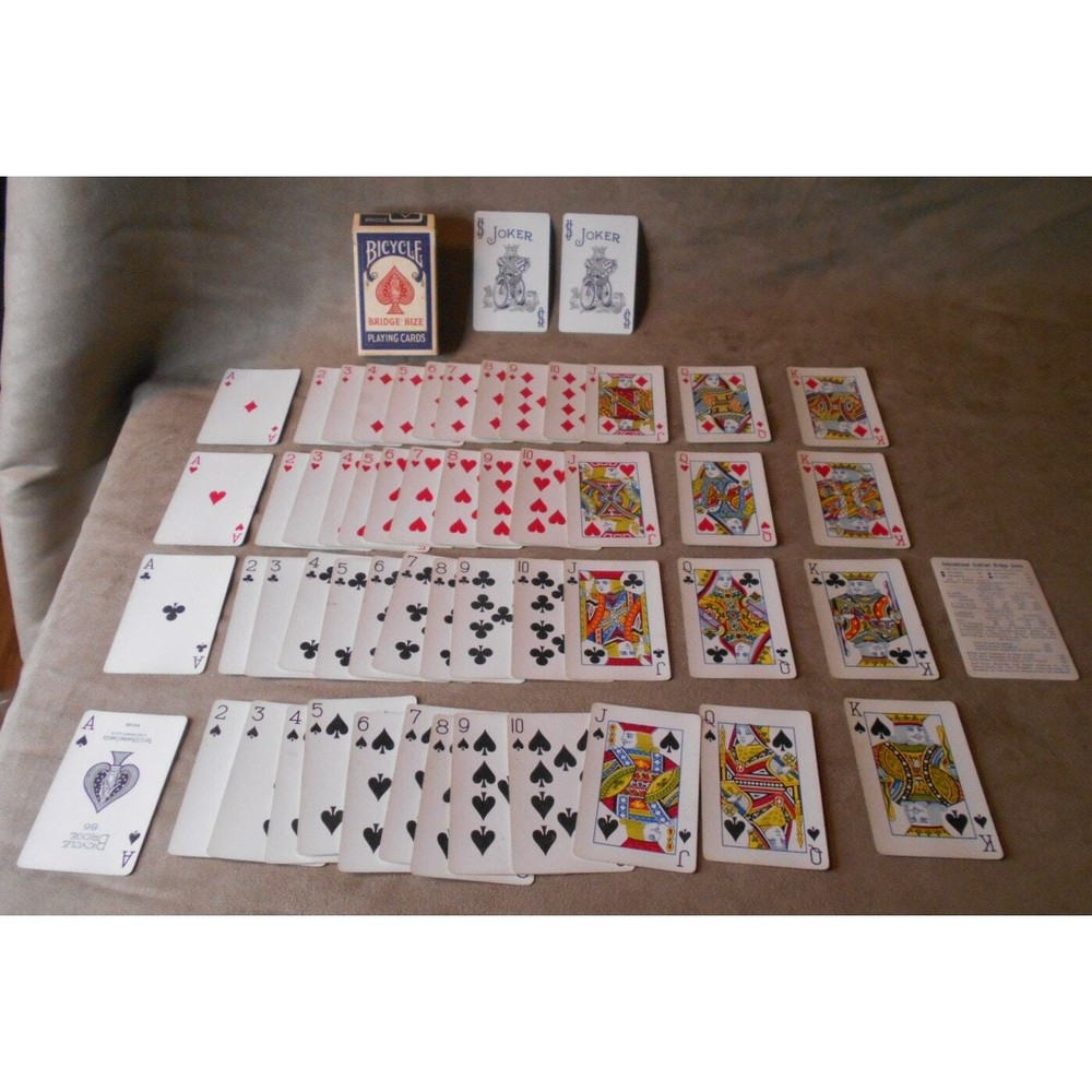 Vintage Bicycle Bridge Size Playing Cards 86 Blue Back