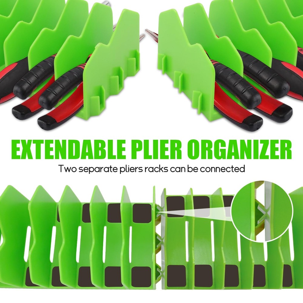 4 Pack Plier Organizer Rack Pliers for Tools Cutters with Extendable Design