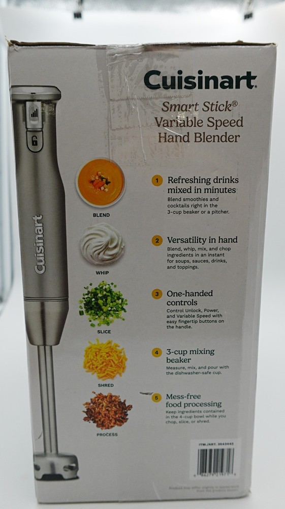 Cuisinart Smart Stick Variable Speed Hand Blender Powerful Kitchen Mixer Tool