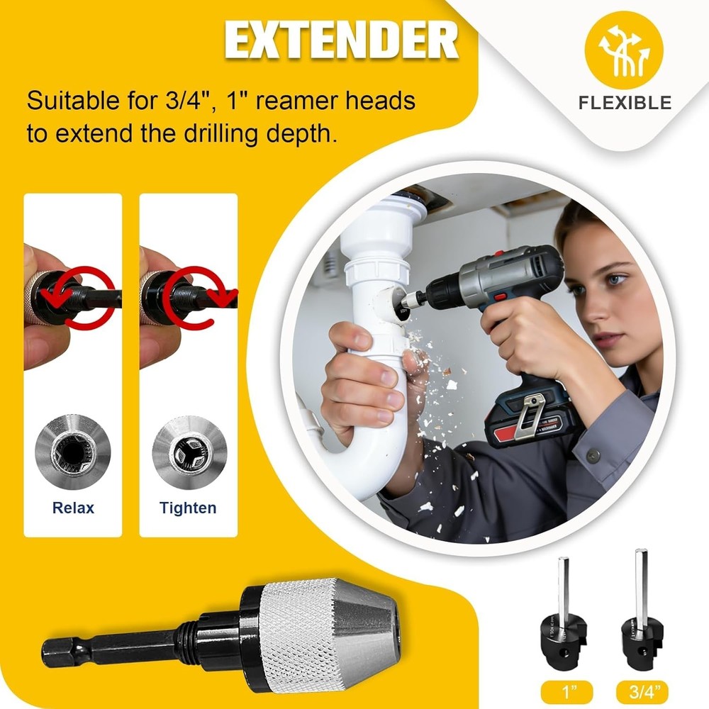 6Pcs PVC Pipe Reamer Kit - 04529 for PPRK6 Plastic Pipe Fitting Reamer Tool S...