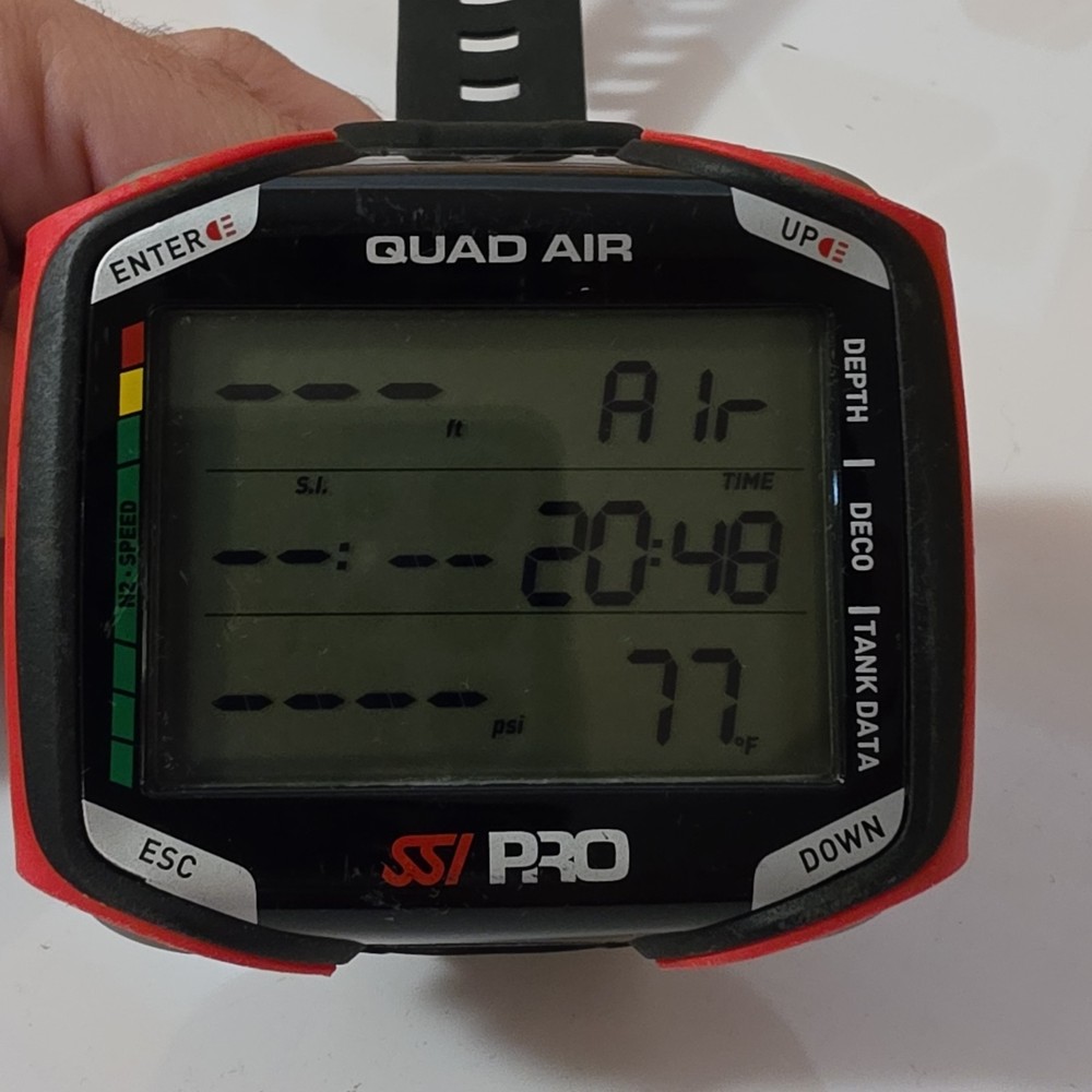 SSi Quad Air Dive Computer Wrist Unit w/ Strap, LED Tank Module & Fitting