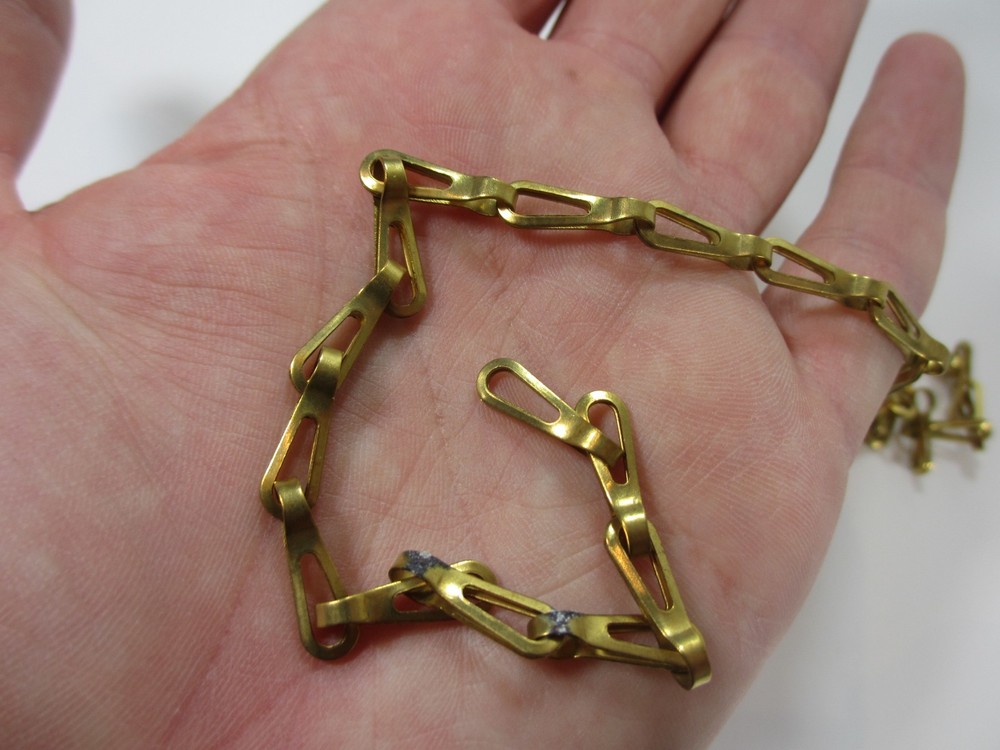 Original Vintage Brass Lighting Chain Hanger Loop Cistern Plug Light Pull 56cm