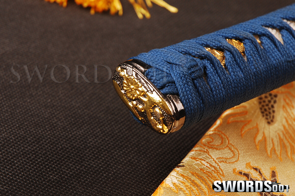 Noble Blue Japanese Wakizashi T10 Carbon Steel Real Sharp Blade Samurai Sword