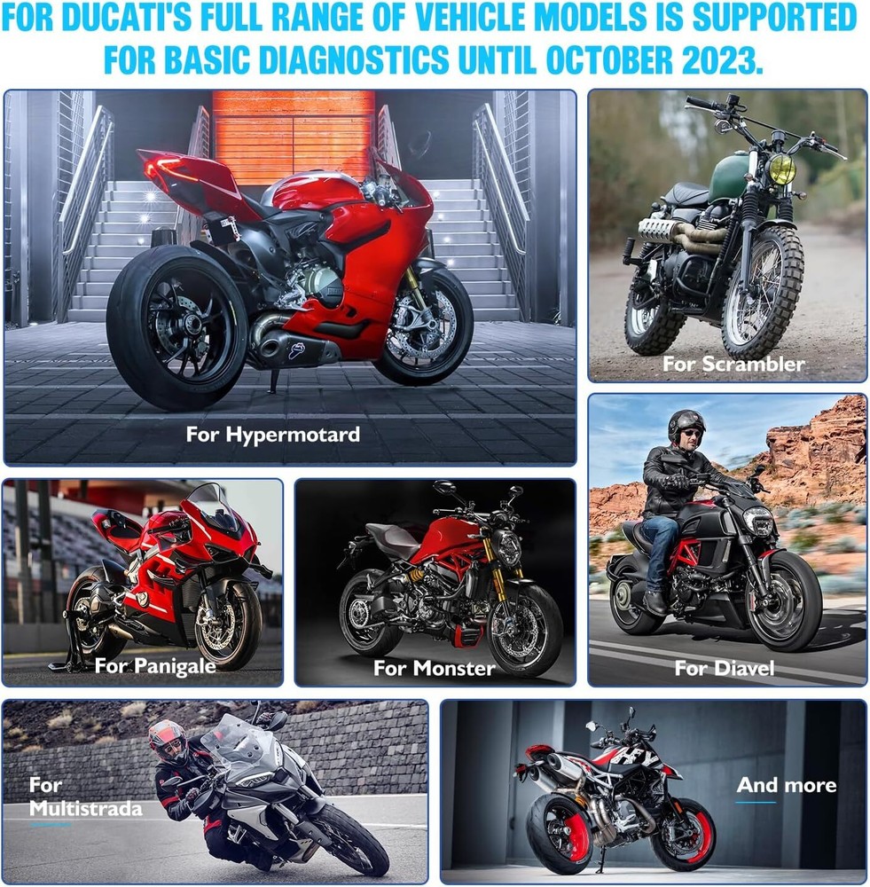 ANCEL MT510 for Ducati Motorcycle OBD2 Scanner Full System Diagnostic ECU Coding