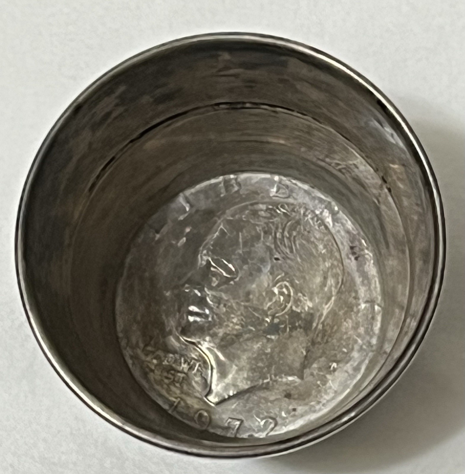 Dwight D. Eisenhower 1972 IKE Dollar Wallace 5215 Sterling Silver Shot / Jigger