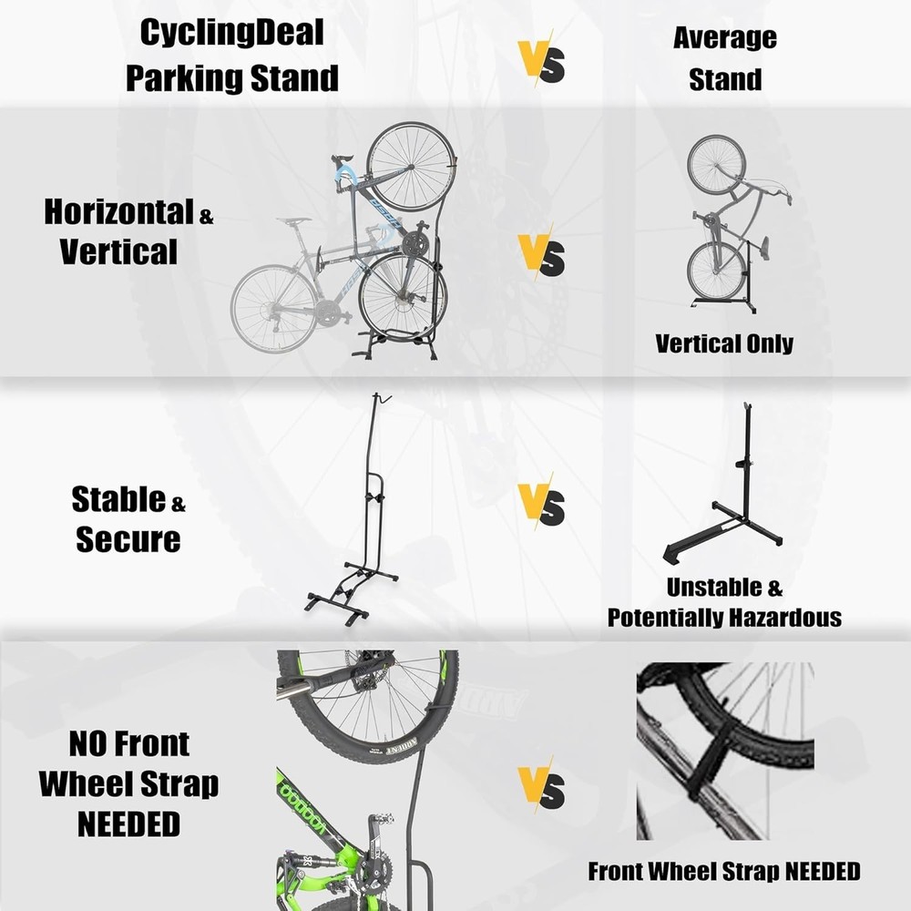 Secure Vertical & Horizontal Bicycle Stand for 29-Inch Bikes – Classic Design